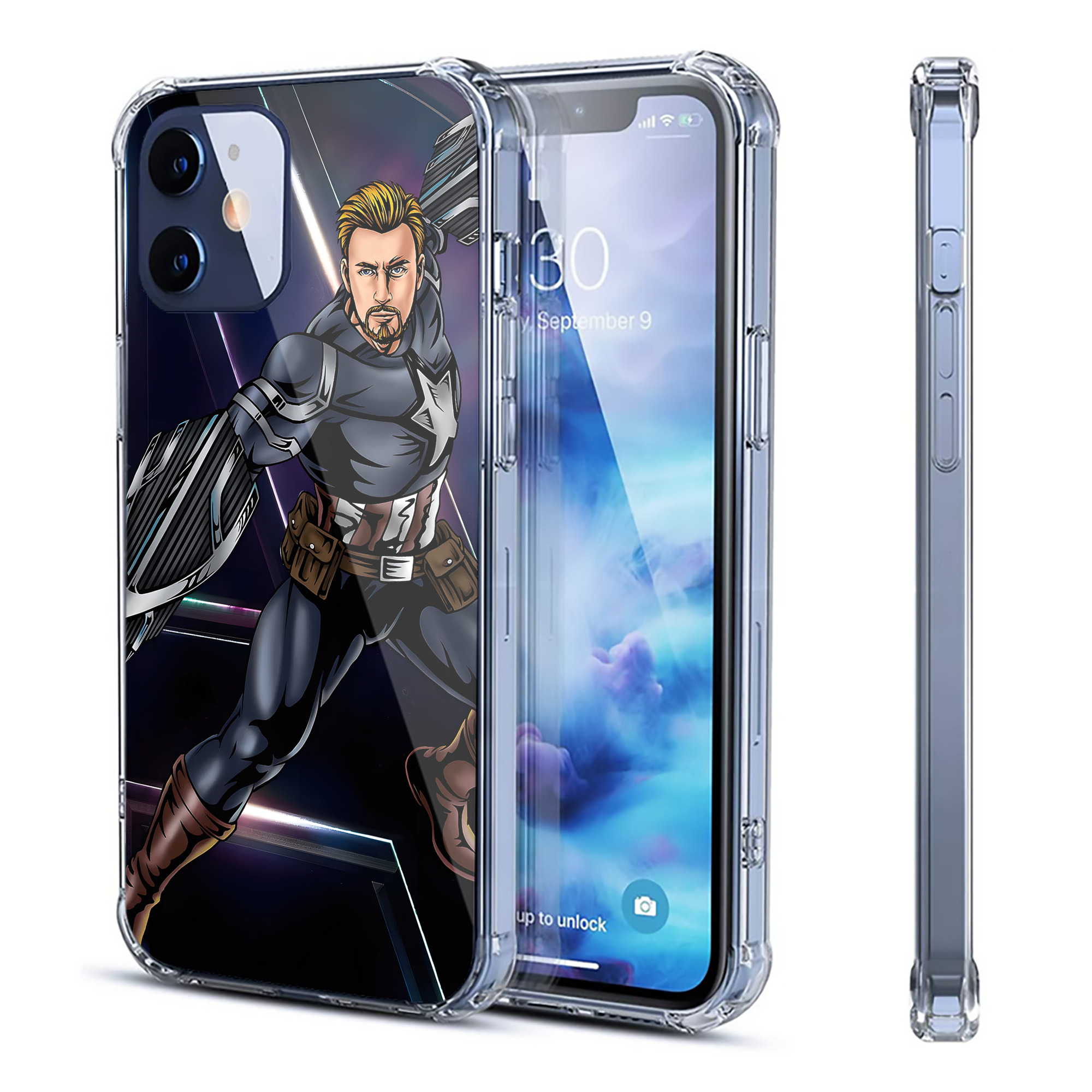 （画像用） アベンジャーズ The Avengers 【iPhone 12シリーズ対応】透明スマホケース（クリアソフトケース）